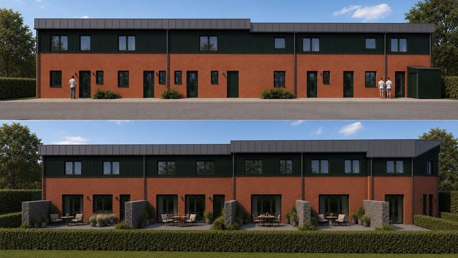 Neubau-Erstbezug: 5 Zimmer Reihenhaus, 110 m², Garten, Terrasse, Wallbox in Neumünster-Gadeland – Außenansicht