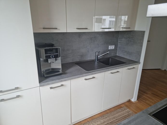 Neuwertige, hochwertige 2-Zimmer-Wohnung mit EBK & TG-Stellplatz in Ffm-Riedberg – Küche
