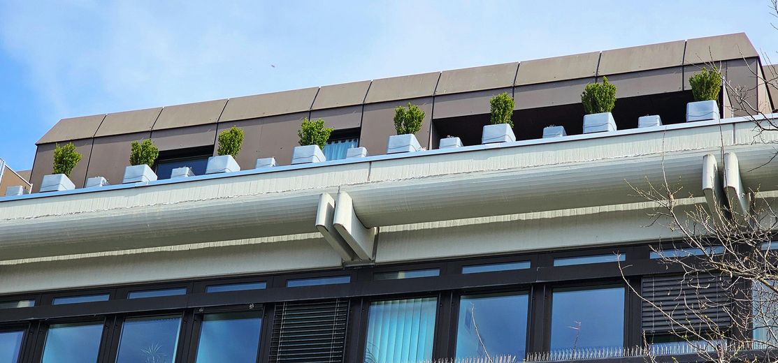 Zentrumsnahe, hochwertige, helle und ruhige 2 Zimmer Penthouse - Wohnung mit Aufzug – Aussenansicht Balkon