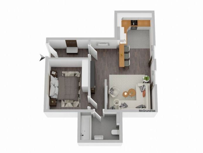 Zentral in LU! Vermietete 2-Zi-Wohnung im 10. OG - 7,2 % Rendite! – Foto 1