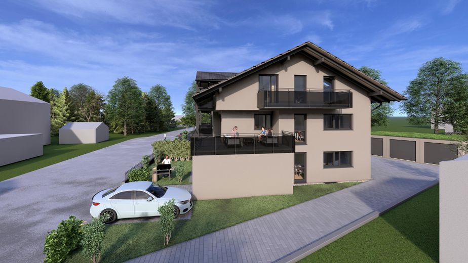 3-Zi.-Wohngenuss am Tännelbach – Licht, Luft & Weitblick auf zwei Balkonen – Ansicht - Ost II