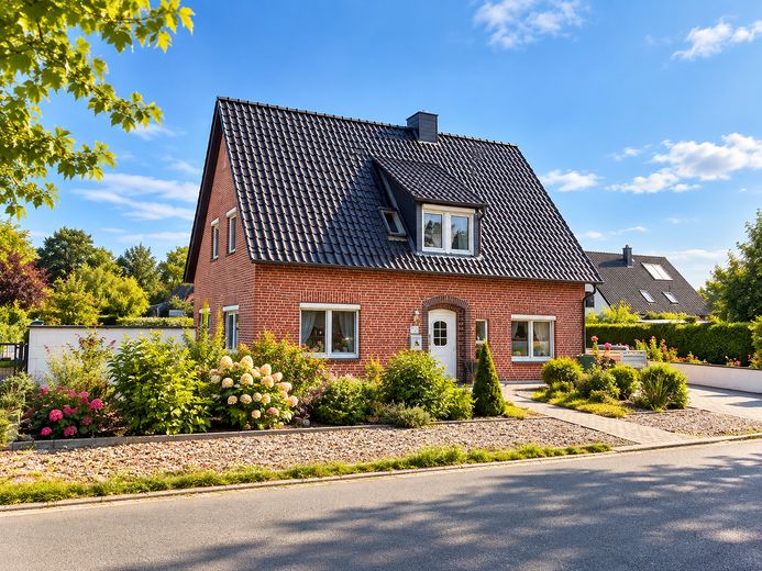 #Maison individuelle ou bifamiliale de 160 m² + potentiel de construction supplémentaire – Vorderansicht