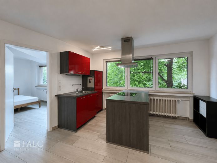 Moderne, voll möblierte 2-Zimmer-Wohnung in Bestlage von Düsseldorf-Bilk - sofort bezugsfertig – Küche