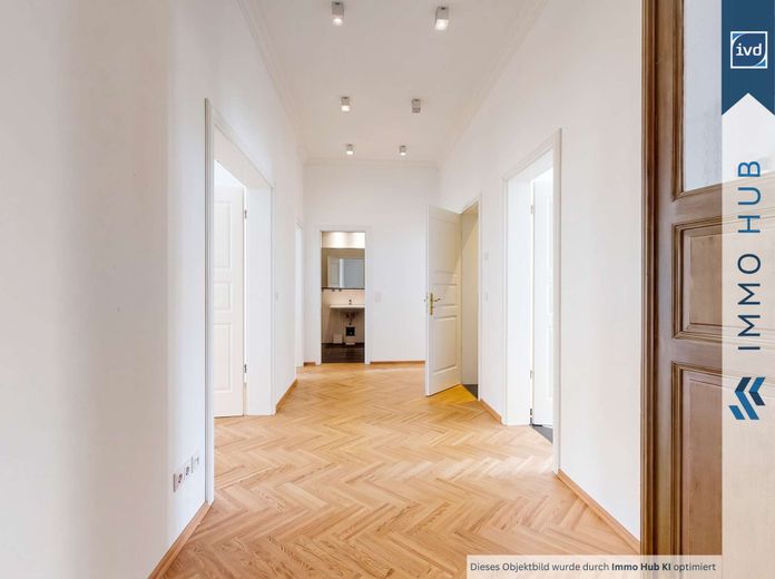 ++ Bezugsfreie, traumhafte 3-Zimmer-Altbauwohnung mit Stuckelementen und hochwertiger Ausstattung ++ – 5999539-Aq9aVBxercZcXkZi8BzXD6N8-Flur.jpg