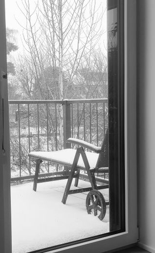 Balkon im Winter