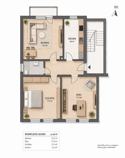 Helle 3-Zimmer-Wohnung mit Balkon – Foto 5