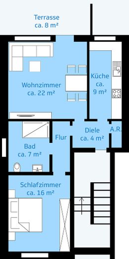 Grundriss Erdgeschoss links