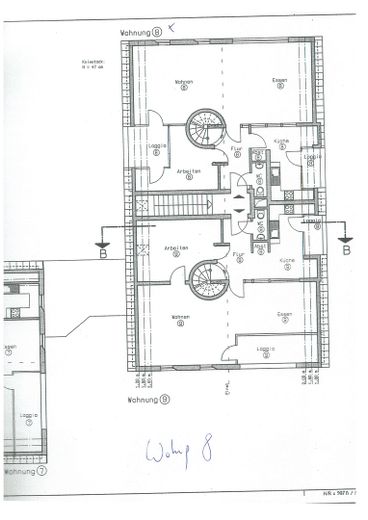 Senza provvigione: maisonette ristrutturata di 5 locali (125m²) – Grundriss EG Whg 8