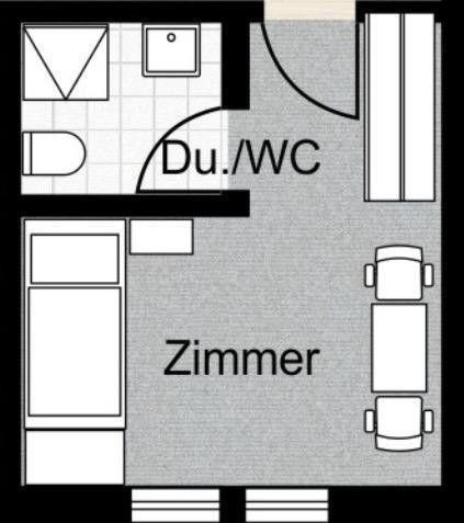 1-Zimmer-Wohnung im Zentrum von Oberkochen – Grundriss