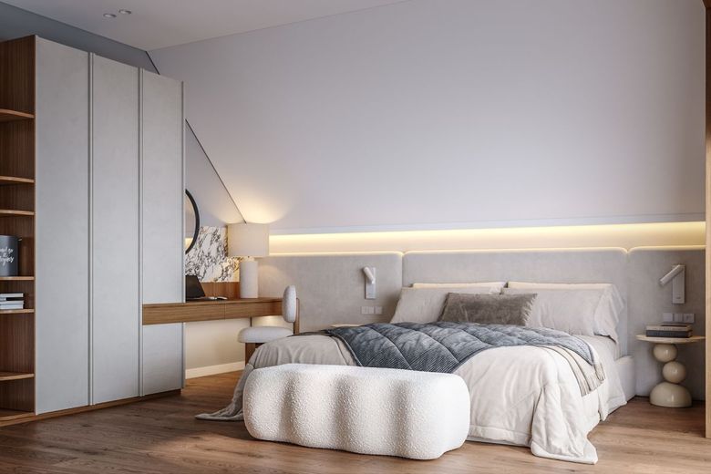 Doppelhaus Neubau - KfW 40 QNG - schlüsselfertige Erstellung – Münster Coerde Bedroom 10000